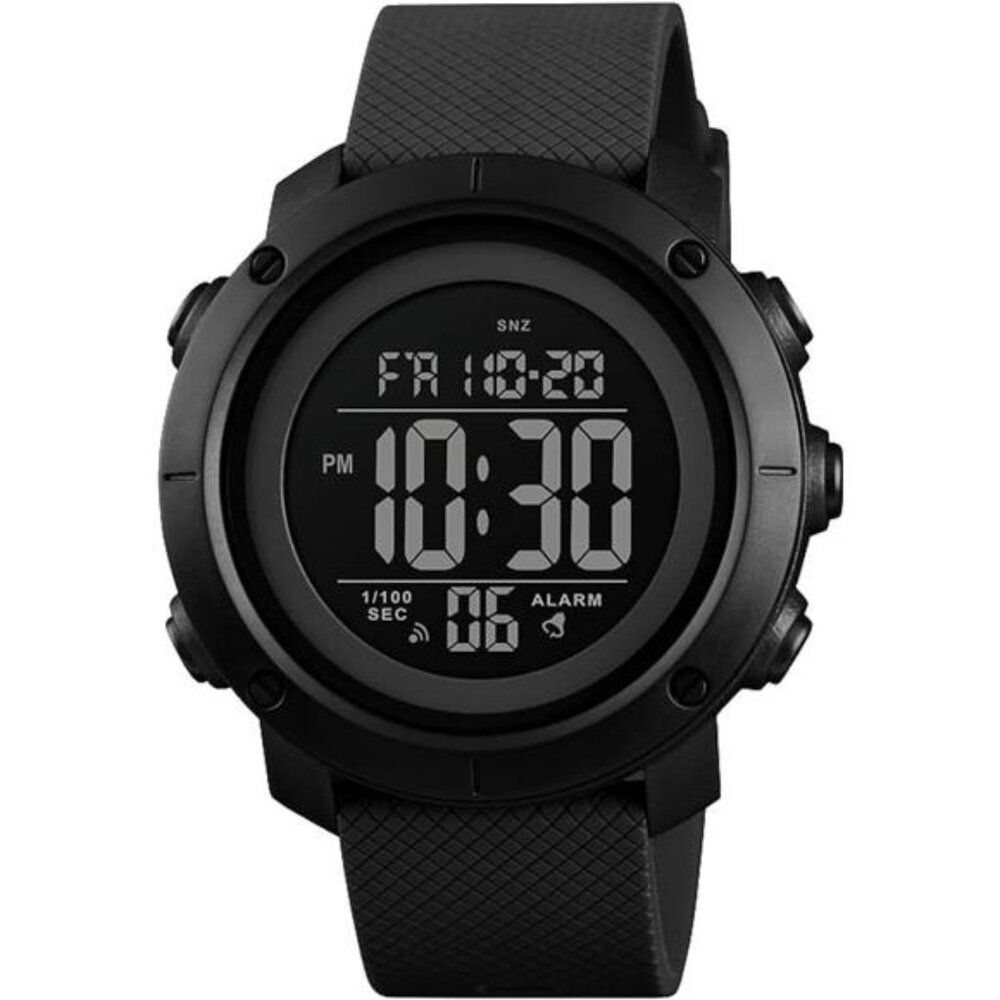Waterproof Military Back Light Small Watch for Men Black 1426